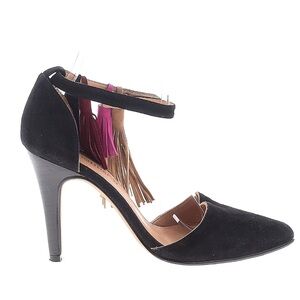 Ulla Johnson Tassel Kiki D'Orsay Suede Pumps Black